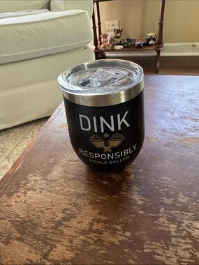 DINK Responsibly Pickle Baller Small Insulated Tumbler - Black Brand New